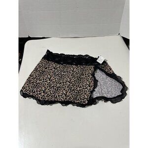 Basic Universal Mini Leopard and Lace Skirt with Thong size 2X NWT